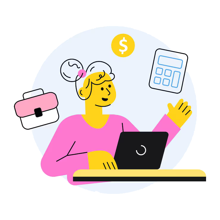 Merchant managing their business from a laptop